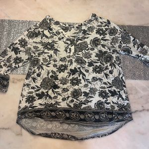 Lucky Brand Floral Design Blouse (1X)
